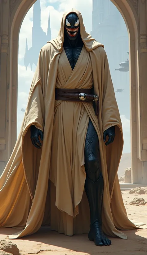 Marvel Venon wearing Jedi clothing at Arena