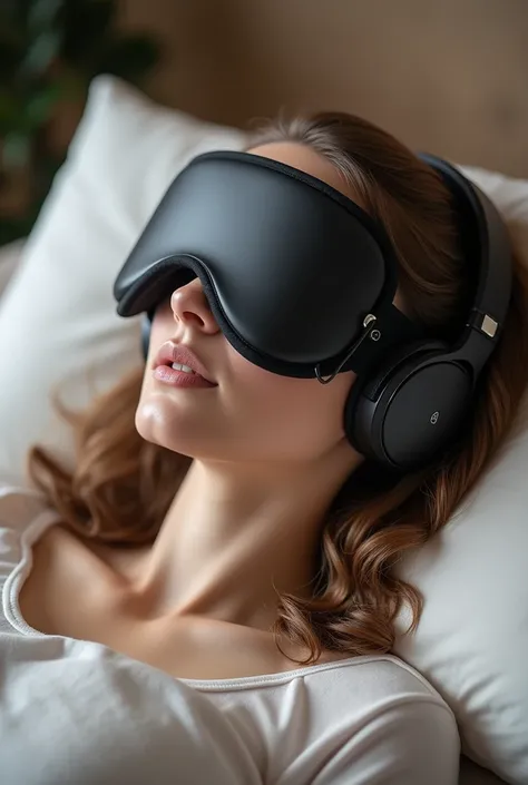 
Provide an image of a sleep mask with built-in headphones.




