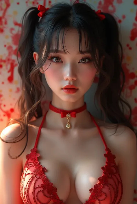 (noble_mix_fix_v3.0), (Evils very cute idol expression:1.5), (Sexy×π), (8K HDR, RAW portrait, 8K resolution:1.23), (masterpiece, best quality:1.22), (Beautiful eyes with fine details:1.21), (Very detailed 3D CG unified 16k wallpaper, masterpiece, best qual...