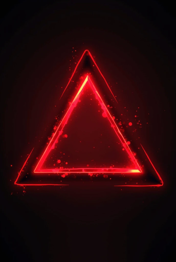 a triangle, design, anime, red,  best quality 