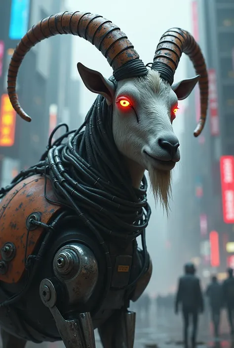 goat in cyberpunk style, and it says KOSACH