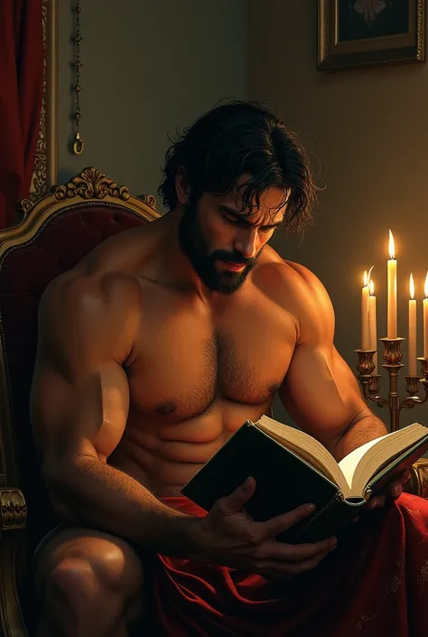 ercole reading a novel about a woman who, after suffering so much, becomes a luxurious diva, drowning in anxiety she freed the monster locked inside her