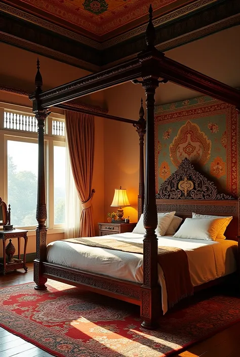 Antique Thai style bedroom