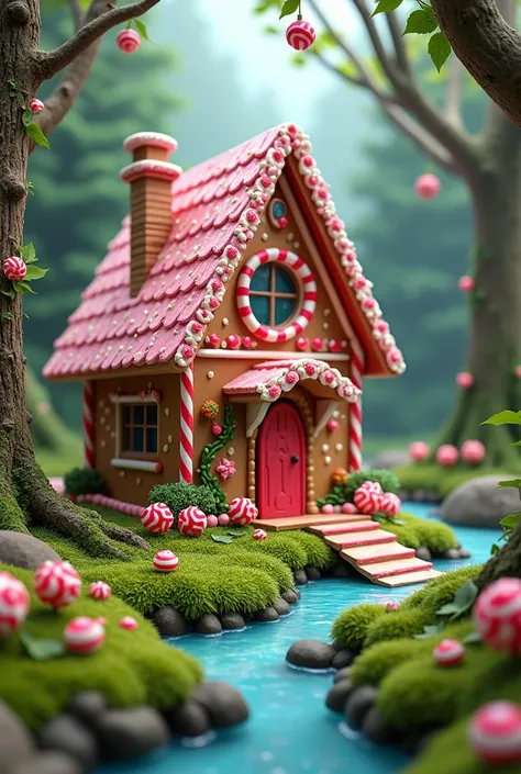 house made of candy in the forest