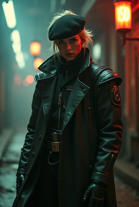 top-quality, Dramatic Lighting, menacing pose, fierce look, epic atmosphere, (((soldier with blond tousled hair)), (((Full body shot))),Berets made of metal, cyborgs, Cyberpunk style, Clockwork, ((Intricate details)), nffsw, ((Intricate details, hyperdetai...