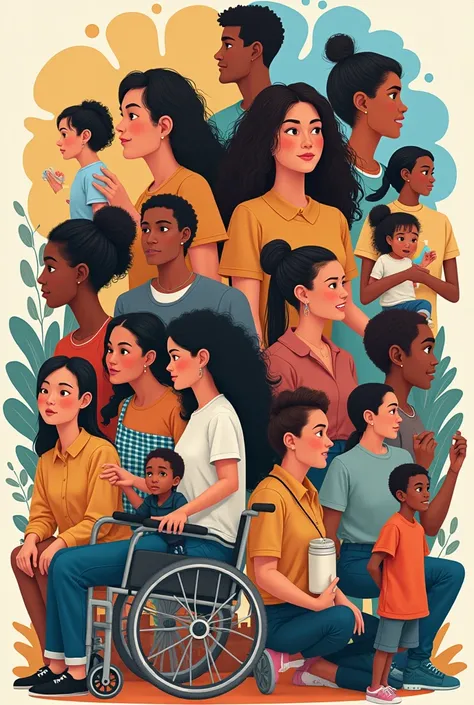 Collage showing people with disabilities (inclusion)