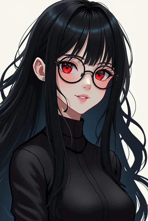  Emi has a unique and mysterious beauty .  with only 1 thin and elegant , 70 meters high ,  her voluminous and silky black hair attracts attention .  Two side locks are elegantly tied behind ,  while a few loose threads frame her oval face .  A dark red lo...