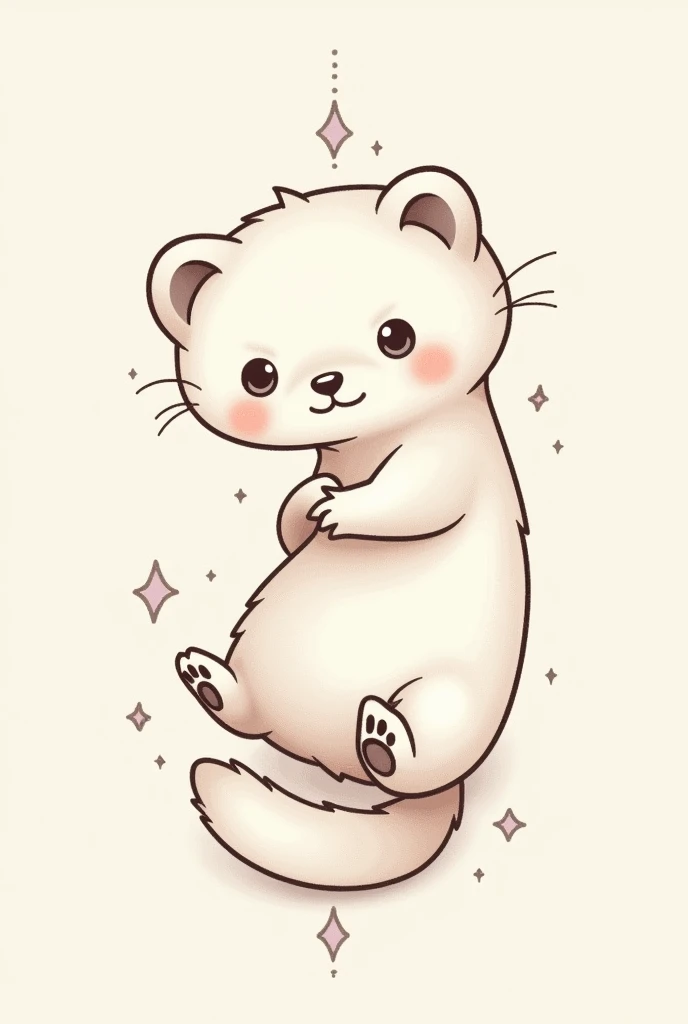 Create simple ferret tattoo art 