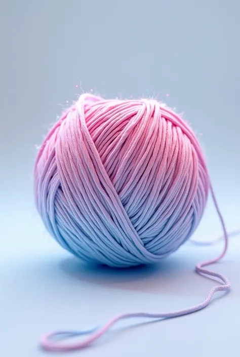 Ball of thread 3d, HD ultra, color: pink, light blue, color transition.