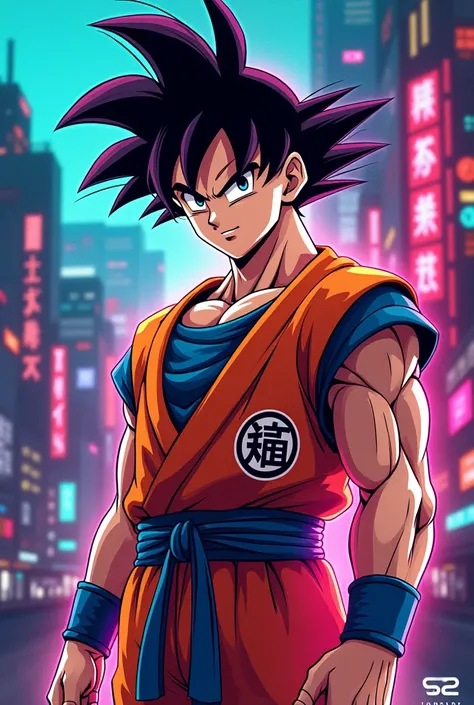 A y2k Goku from Dragon ball Z design for a hoodie