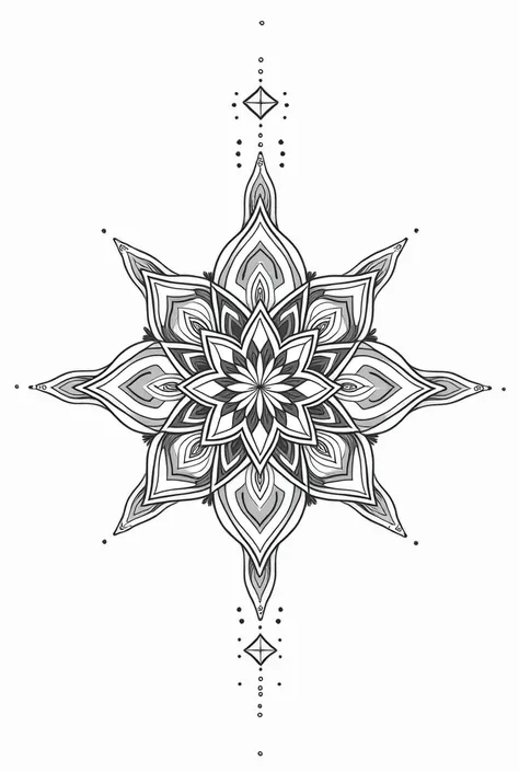 Line art of beautiful mandala 