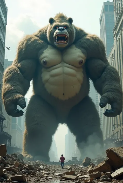 Snorlax as King kong, chaos, realistic, iconic, 