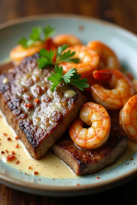 Cremoso filete de ajo Parmesan o y camarones 🥩🍤

#Parmesan  #steak # shrimp

Ingredients
• For the Steak
or 2 filet mignon or rib steak ,  about 1 inch thick
Salt and Pepper ,  to taste
or 2 tablespoons of olive oil
• For Shrimps
o 12 large shrimp ,  peele...