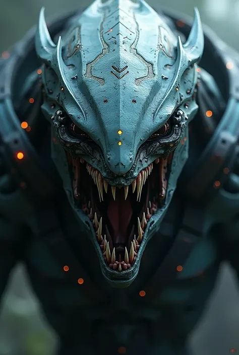 A face of a superior futuristic monster
