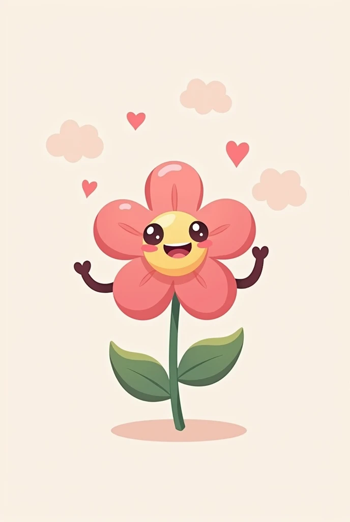  logo Create a cute pink flower,  that has legs and arms , and a beautiful smile , that it be animated, to use on a  