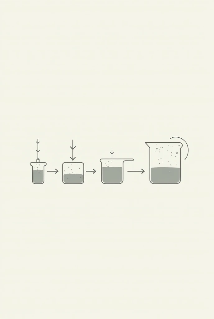 Graphic:  A simple flow chart showing the steps:
1. Water + Vinegar
2 .  Mixing tank
3 .  Slow agitation
4 .  Uniform mix 