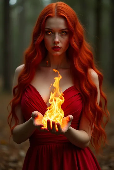 Real film   , hautporen,  many details high resolution,  1 girl,  long hair, Hohe Details, Quality,  super detailed, red hair, wein red hair, blut red hair, knall red hair,  dark red hair ,  full lips,  red lipstick ,  red glowing eyes , magical, Firemagic...