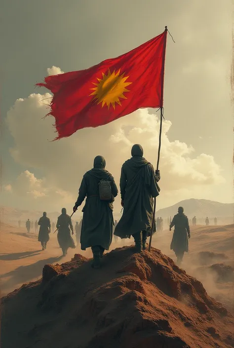 Kurd bûn wateya berxwedana li dijî zordarî, bi hêvîya azadî, di nav bêdengiya cîhanê de.

Being Kurdish means resisting oppression, with the hope for freedom, while facing the historical injustices in the silence of the world.

Make these sentences in a pi...