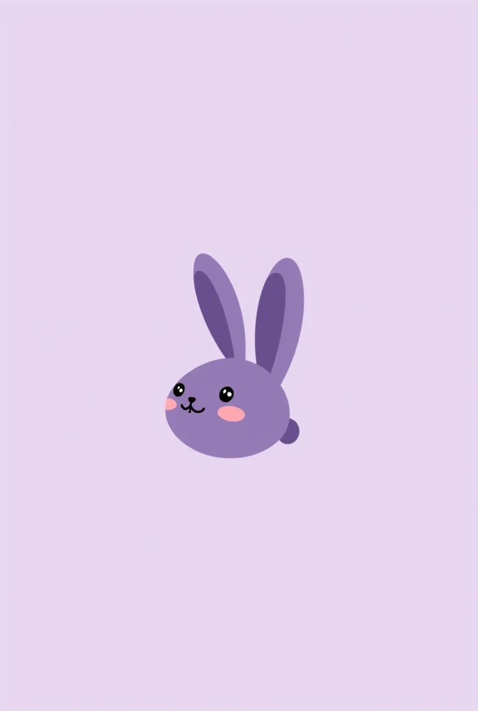 Simple profile purple cute rabbit logo 