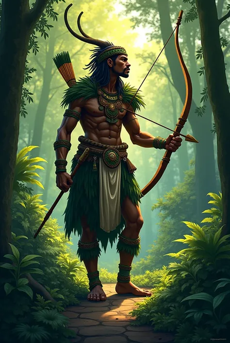 "Oxsósi is the hunting orixá ,  the forests and the abundance .  He is also known as the warrior with an arrow just because of the precision of his hunting strategies.  His stories bring lessons about work , the family,  sharing and life strategies .  With...