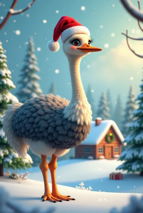 Christmas ostrich
