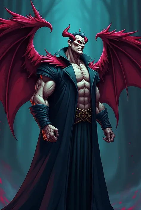 Wicked Man with Wings Ready for War cartoon version(profile picture version )