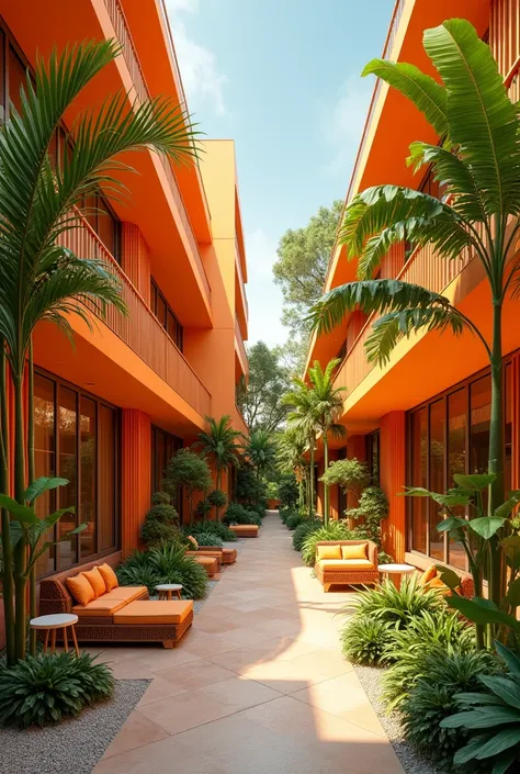 Make a medium end hotel with amenities that looks like mango