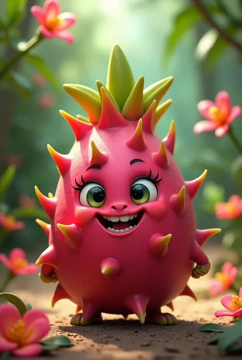 An animated pitahaya 
