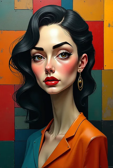 a woman in the cubist art style of Picasso, abstract geometric face, vivid colors, dynamic composition, sharp angular features, distorted proportions, (best quality,4k,8k,highres,masterpiece:1.2),ultra-detailed,(realistic,photorealistic,photo-realistic:1.3...