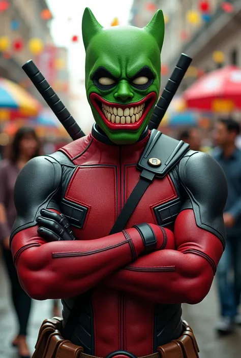 Deadpool con traje de The mask