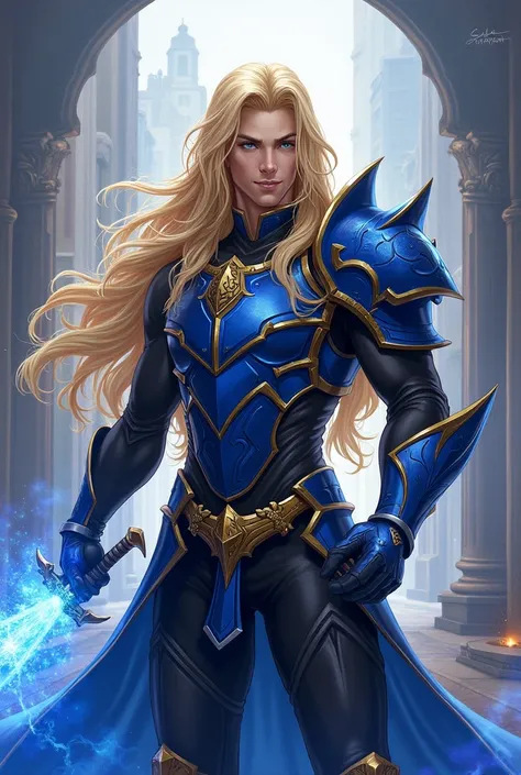 Appearance: Kaelion Stormblade is a striking figure, merging the features of both characters into a harmonious and captivating design. He has long, flowing blonde hair that cascades down his back, with a few rebellious strands framing his angular face. His...