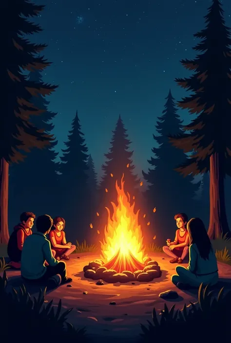  A camp fire