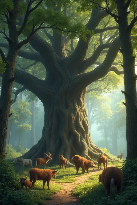 One day, The Great Oak ,  the wisest tree in the forest,  summoned all the animals .