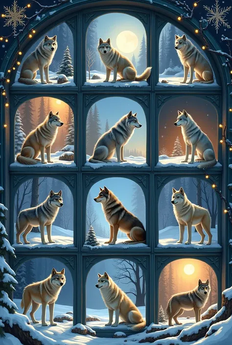 Make a Christmas advent calendar using a different wolf for each day