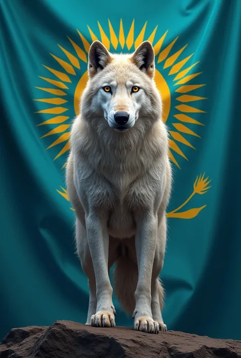 Kazakhstan flag wolf