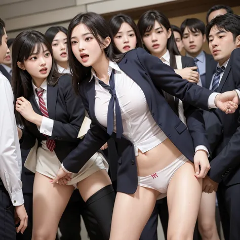 Horny male students hunt for neat and beautiful female students , Female students forced to participate in a undressing game by male students , Female students who are suddenly taken off their school uniforms head-on by male students in front of viewers an...