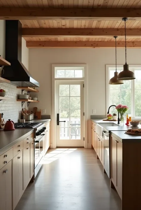 kitchen, warm, modern, minimalist and rustic