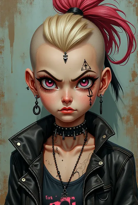 Girl with punk style crust
