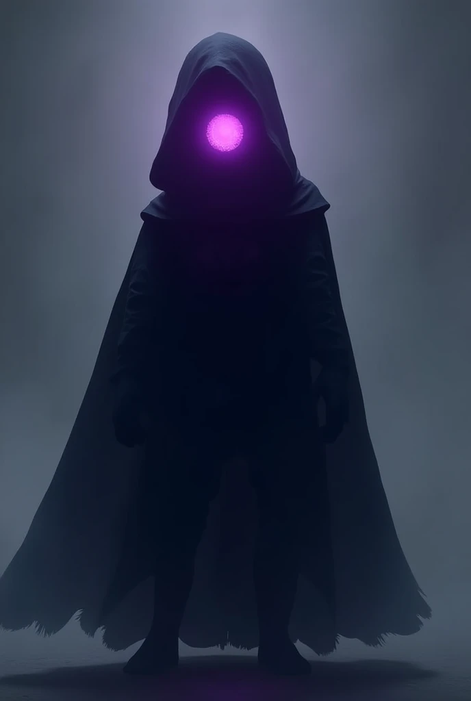  I will create a character that will practically be the mascot of channel , He must be a completely empty and dark silhouette ,  on his face a dark purple portal that leaves him as a shadow deity, cartoon