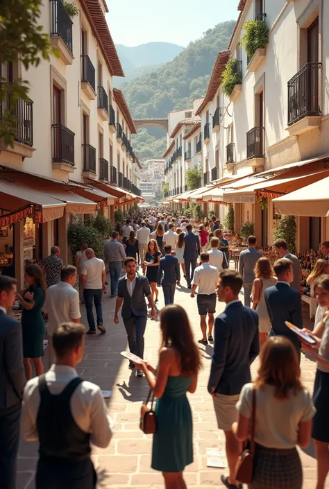 People at the international wine fair, In Ronda de Negocios