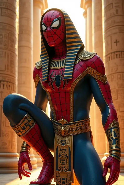 Spider-Man in an Egyptian costume 