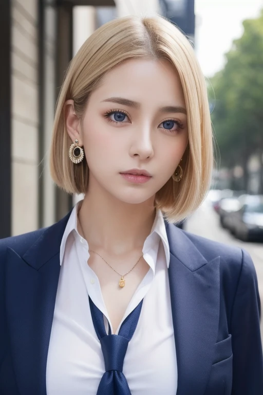  1 girl, alone,  high definition , chest,pretty girl　 the most beautiful woman in the world　president　suit　Rich　 Tall　  Older sister  　 Career Woman 　 and the nose is tall　BIG CHEST , masterpiece,  best quality,  sexy　Half Japanese　 shirt 　 ties　High-end b...