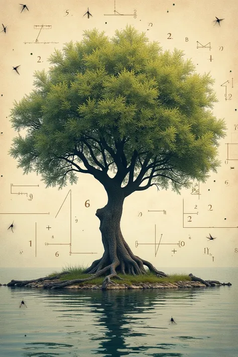 Make me a cover of a mathematical story where numbers meet a tree called absolute value 
