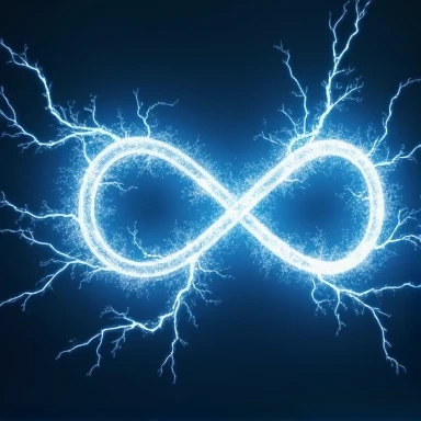 Infinity symbol with electricity