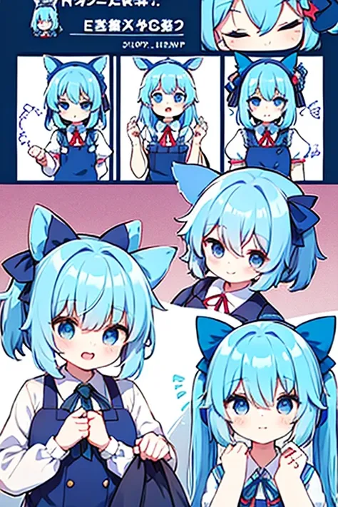 Cirno Group with Horse Ears and Horse Tails