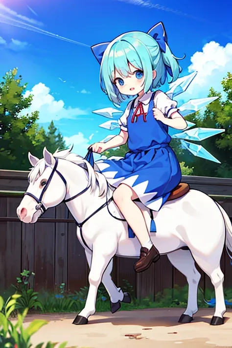 Cirno Group and Stuffed Horse