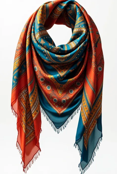 now make a batik scarf like bandana. stock photo