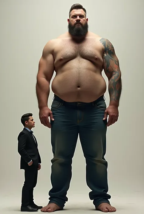 213 cm man next to a 174 cm man 