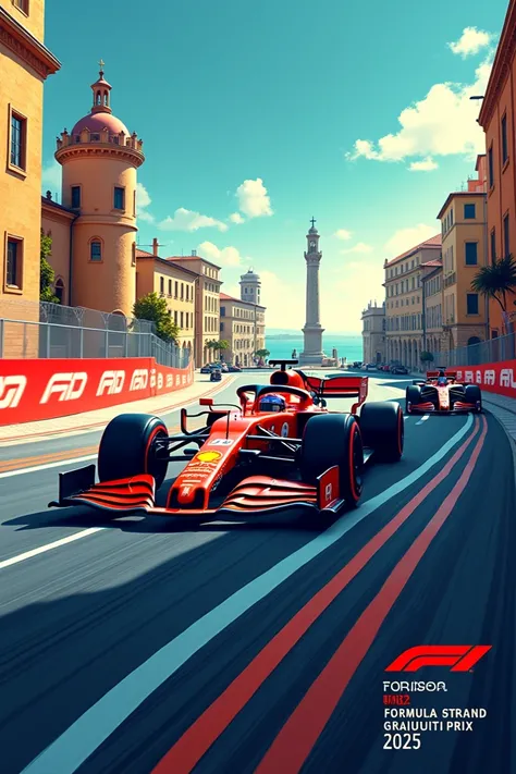 Poster advertising the Formula 1 Strait Grand Prix 2025 in the city of Messina 