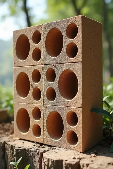 ecological bricks with 10 holes 